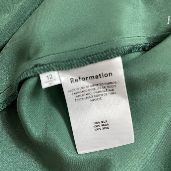REFORMATION ZYA SILK DRESS 12 - Picture 9 of 13